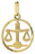 NKlaus Waage Sternzeichen 585 Gelb Gold 14 Karat 15mm Kettenanhänger Horoskop Zodiak 13324