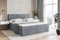 ALTDECOR Boxspringbett mit Matratze und Lattenrost, Boxbett, Topper, Polsterbett mit Bettkasten, Bett mit Stauraum H3-Matratze, Doppelbett, Springboxbett - ERNINA - 160x200 - Grau Samt