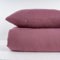 Strauss Home®Premium 155x220cm + 80x80cm Musselin Bettwäsche Pflaume 100% Baumwolle extra weich
