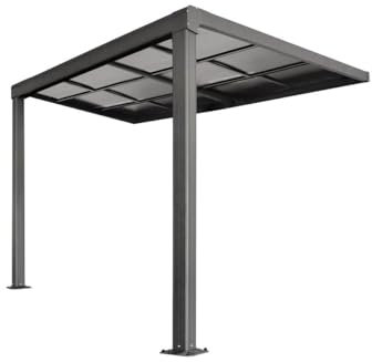Vente-unique - PÈrgola para contra la Pared con Techo Deslizante - 9 m≤ - Antracita - IZEDA