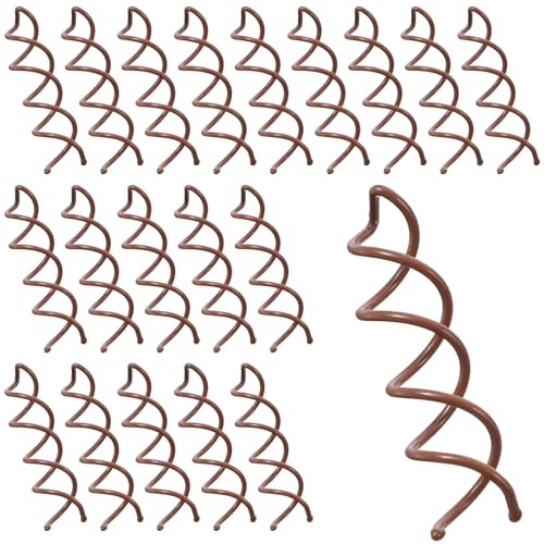 20PCS Spiral Hair Pins, Spin Pins Spiral Bobby Pin Non-Scratch Round Clip Bun Twist Stylish Bun BobbyPin, Spin Pin for Hair Twist Screw Hairpin for Girls Women Hairs Style DIY(Brown)