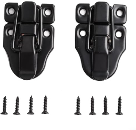 Chiusure a becco d'anatra resistenti, confezione da 2 con viti temprate per un armadio sicuro e una conservazione degli attrezzi