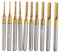 KSTE 1mm fräser, 2 Stück x 5 Größen Schaftfräser, Fräser Schneidespitzen Frässtifte Werkzeugdurchmesser 1MM 1,5 mm 2MM 2.5MM 3MM Parts Kit