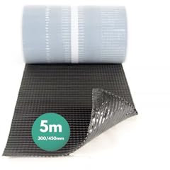 SILISTO GRID Wandanschlussband Anthrazit - 450mm & 5 Meter Länge - Butyl Dichtband, Wandanschlussprofil, Dachabdichtung, Kaminverkleidung, Dachfolie Wasserdicht, Witterungsschutz und UV-beständig