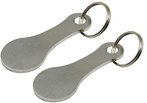 Extractor de carro de la compra de acero inoxidable, 2 anillos para llavero, moneda de la compra, llavero para carro de la compra, carro de la compra, accesorios prácticos