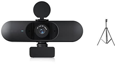 HSQMA Cámara Web Full HD 1080p con Micrófono, Cámara Web USB con Cubierta De Privacidad, Corrección De Luz Automática, Enfoque Automático, Cámara Web con Vista De 90° Plug & Play