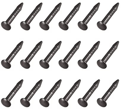 METALLIXITY Små spikar (1,2 x 8 mm) 100 st små mässingsmaterial naglar - för snickeri, svart
