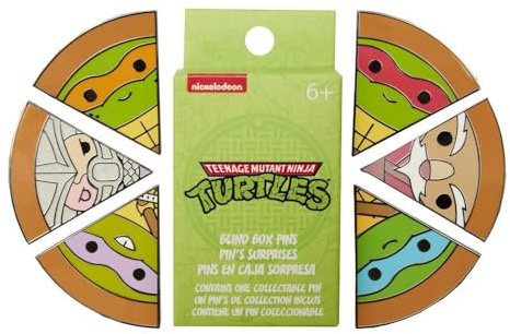 Loungefly Nickelodeon Teenage Mutant Ninja Turtles (TMNT) Pizza Slices BLIND Box PINS - Donatello - TMNT Retro/Classic - Blind Box Emaille-Nadeln - Niedliche Brosche Zum Sammeln - Für Rucksäcke
