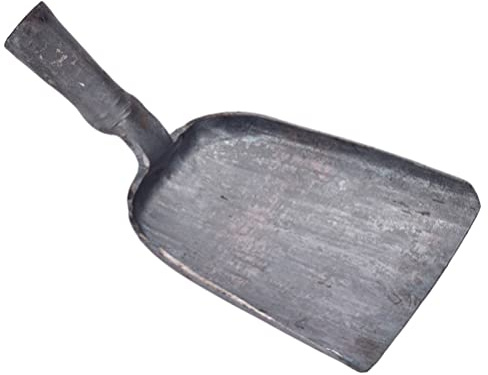 Kichvoe Forged Iron Fireplace Shovel 7.87 Inch Lightweight Ash Coal Shovel for Fire Pit BBQ Garden Cleaning Home Use