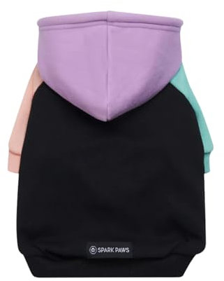 Spark Paws Hunde Kapuzenpullover – Premium-Qualität, butterweich, hervorragender Komfort und Passform, beruhigende Fleece-Innenseite, geeignet für alle Rassen - Cyber Punk - S