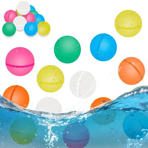 Bombe a Eau Ballon,Ballons à Eau en Silicone,Reusable Water Balloon,Ballons D'eau Réutilisable,Water Balloons (B)