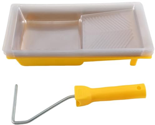 Rordigo Farbwannen-Einsatz, 10,2 Cm, Farbroller-Tablett-Sets, Einweg-Farbwannen-Einsatz mit Rollengriff für Heimdekoration, 22 Stück