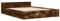 vidaXL Bettgestell, Bett mit Schubladen für Schlafzimmer, Bettrahmen mit Lattenrost, Schlafzimmerbett Doppelbett, Räuchereiche 120x200cm Holzwerkstoff