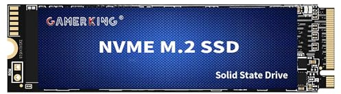 GAMERKING M.2 NVME 2280 PCIe Gen 3 x4 intern SSD, upp till 1800 MB/s 3D NAND Flash M-nyckel, låg strömförbrukning, förvaring för stationär dator, bärbar dator