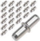 20x Portaestantes Soporte para Estante,Soporte para Tablas,Soporte para Estantes de 5 mm para Taladrar Baldas de Acero Macizo Niquelado Soporte Balda ara Estantes Armario Gabinete