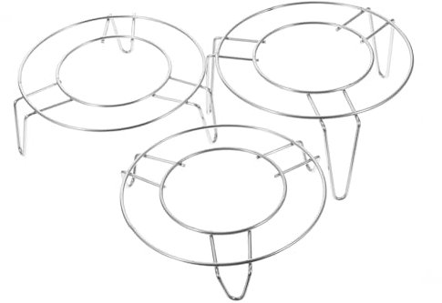 Cabilock Griglia per Cottura a Vapore Rotonda in Acciaio Inossidabile Tri Heat Resistant per Pentola Non