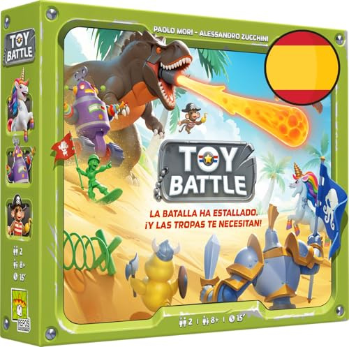 Asmodee Toy Battle, Juego de Mesa de Estrategia Táctica y Batallas de Juguetes en Tierra, Mar, Aire y el Espacio, A Partir de 8 Años, para 2 o más Jugadores, 15 Minutos por Partida, Español