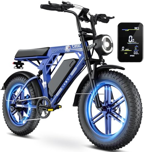 Aimittie Vélo électrique pour Adultes 20, 7 Vitesses avec Batterie 48V 18Ah, 25 km/h et Autonomie de 80 km, Idéal pour Les Trajets Urbains, Batterie Amovible, étanche IP65