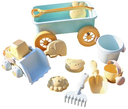 wisoolkic Kids Wheelbarrow Beach Playset With Pull Toy Features Excavators Shovels And Fun Accessories For Sandbox Adventures Kids Wheelbarrow Beach With Water Can Dump Truck
