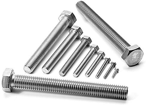 100 Stück M4 x 20 mm Sechskantschrauben DIN 933 Edelstahl A4 V4A Maschinen Gewinde Schraube