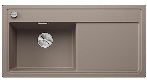 BLANCO ZENAR XL 6 S | Granitspüle aus SILGRANIT tartufo | Einbauart: Einbau von Oben | Hauptbecken links | für 60 cm breite Unterschränke | Großes Becken | Reinigungsfreundliche Öberfläche