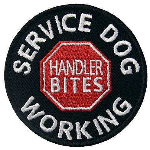 Cane di servizio Lavoro Morsi dell'handler Gilet/Imbracature con Fissaggio Chiusura a uncino e asola Ricamata Toppa