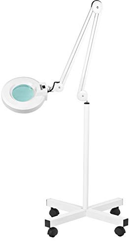 Activeshop S4 lupplampa, lupplampa, arbetslampa kosmetisk lampa + stativ för skönhetssalonger, frisörer, tatueringsstudior, vit