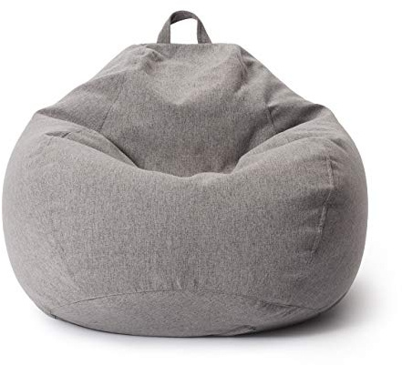 Lumaland Pouf Poire Comfort Line | 90 x 110 x 50 cm Fauteil Poire Intérieur (250 L) | Housse Lavable | Remplissage de Billes PSE | Coussin de Sol Gaming Beanbag Adulte Enfant [Gris Clair]