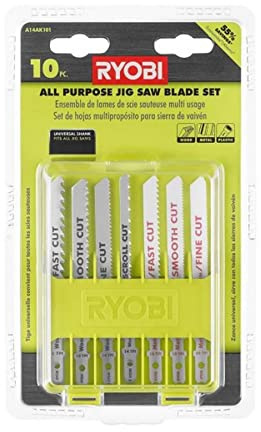 RYOBI All Purpose Jig Saw Blade 10-Piece Set