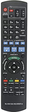 VINABTY N2QAYB000475 Replacement Remote Control Compatible with Panasonic Blu-ray Disc Recorder DMR-BW880 DMR-BW780 DMR-XW480 DMR-XW380 N2QAYB000479 N2QAYB000644 N2QAYB000757 N2QAYB000756 N2QAYB000475