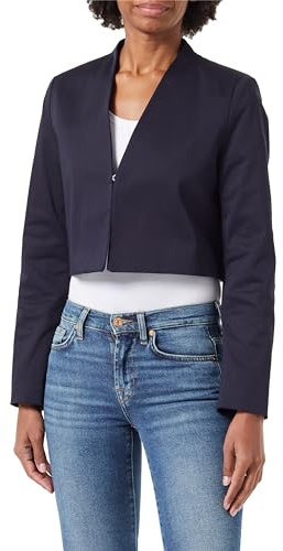 s.Oliver BLACK LABEL Verkürzte Jacke aus Lyocellmix Navy 34