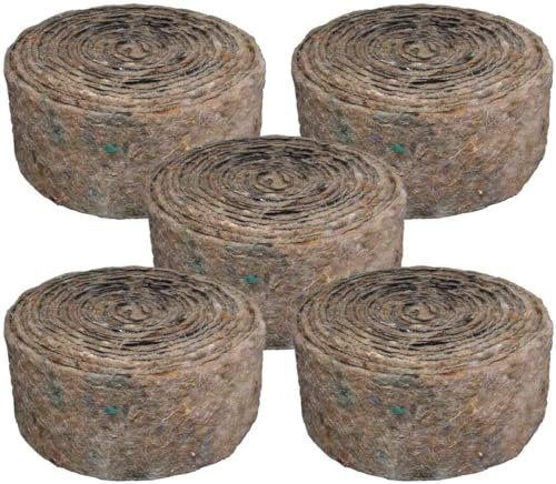 GENUEN® 5 x Pipe Insulation Pipe Wrap Lagging Stitched 7.2M Roll 15-22mm Pipe