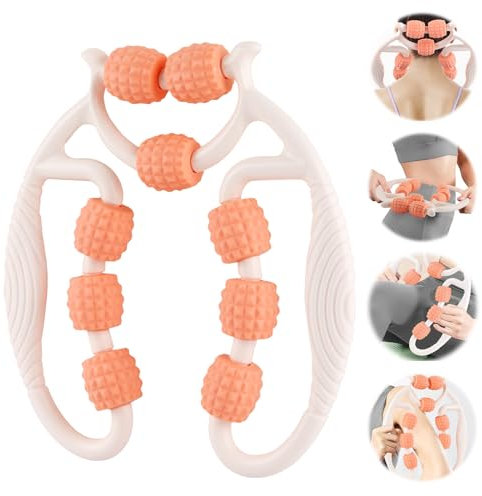 Taozoey Rouleau de Massage Musculaire des Jambes, Rouleau de Massage Anti-Cellulite 360 °, Rouleaus de Massages des Jambes, Rouleaus de Massages 360, Soulage la Fatigue (Orange9)