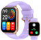 RUIMEN Smartwatch Donna Chiamate Bluetooth Musica Orologio Contapassi da Polso Cardiofrequenzimetro Saturazione Ossigeno Fitness Watch Ciclo Mestruale Controllo Sonno per Android iOS Viola Chiaro
