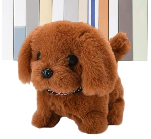 Wezalget Chien Robot Réaliste - Jouet en Peluche Interactif Électronique d'animal de Compagnie,Jouet en Peluche De Chiot Électronique,pour Garçons Maison Voyage Anniversaire Noël