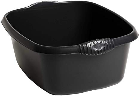 Wham High Grade Plastic Washing Up Bowl 39cm Rectangular Midnight Black Color Kitchen Basin Mixing Bowl