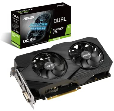 ASUS Dual Nvidia GeForce GTX 1660 Super 6GB EVO OC Edition Gaming Grafikkarte (GDDR6 Speicher, PCIe 3.0, 1x HDMI 2.0b, 1x DVI, 1x DisplayPort 1.4, DUAL-GTX1660S-O6G-EVO)