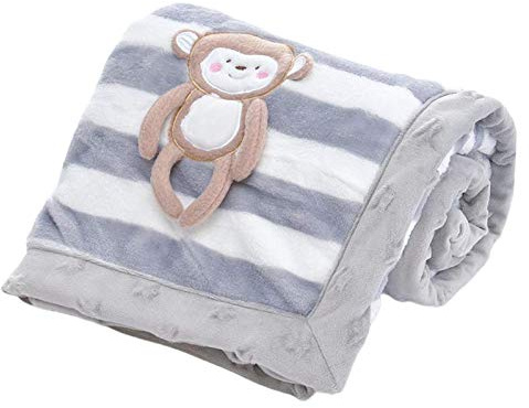 Tubayia Babyfilt baby swaddle filt puckfilt nyfödda gosig filt för pojkar flickor (apa)