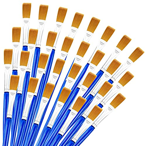 cobee Pennelli per Pittura Set 30 Pezzi Pennelli per Artisti con Punta a Punta per Pittura Acrilica Nylon Sintetico Capelli Artisti Pennelli per Pittura per Acquerello Olio per Disegno a Guazzo