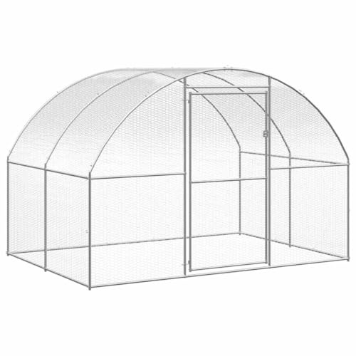 vidaXL Pollaio da Esterno 3x2x2 m in Acciaio Zincato