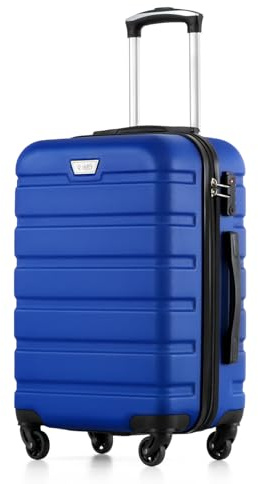COOLIFE Valise Cabine pour EasyJet, 56 cm M, PC+ABS, Coque Rigide légère | Valise avec roulettes pivotantes, fermeture éclair YKK, cadenas TSA, pour les courts séjours, les voyages en avion et voiture