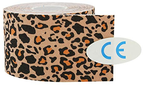 Sport Tape WrapSport Muscle TapeMuscle Tape, Cotton Elastic Athletic Sport Tape Strain Injury Muscle Self Adhesive Taping Strapping Bandage Sport Muscle TapeAthletic Tapes & Wraps (Leopardenmuster)