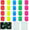 Irikdescia® 20 Stück Reifenventilkappen für Autos, mit 20 Reflektierende Fluoreszierende Aufkleber, Ventilkappen Auto Leuchtend, Ventildeckel für Fahrrad Motorrad Auto(Mehrfarbig)