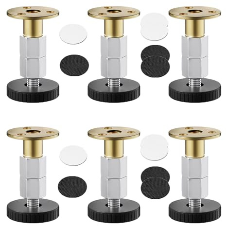 lurora2021 Lot de 6 Pieds Réglables pour Meubles, Pieds Réglables de 67 À 87 Mm, Deux Méthodes D'installation, Pour Meubles, Cuisine, Canapé, Armoires