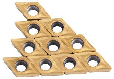 POFET 10 frese diamantate in metallo duro CNC per torni normali in acciaio inox, fresa, filettatura esterna DCMT070204 US735 DCMT51.51