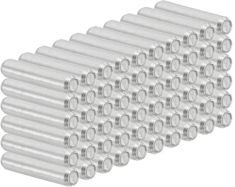 PATIKIL 2mm x 10mm Perno Cilindrico Acciaio Inox, 60 Pz Perni Scaffalatura Acciaio Inox 304 Supporto Asta Elementi Fissaggio Metallici Componenti Riparazione Mobili, Argento