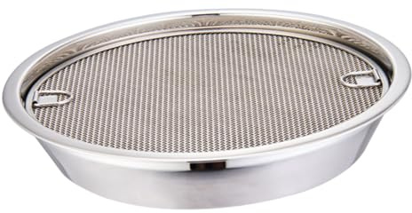 Sosoport Colador De Malla Fina De Acero Inoxidable 304, Cedazo Para Drenaje De Aceite, Rejilla y Bandeja Separadas, Accesorio De Cocina Multifuncional Para Frutas y Verduras, Color Plateado
