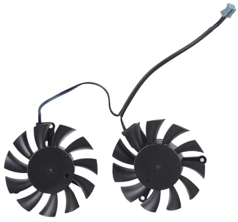 KieTeiiK 1 par de ventiladores VGA de refrigeración para tarjetas gráficas HA5510H12FZ de 2 pines y 12 V para 1650 4 GB OC tarjeta gráfica de refrigeración