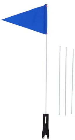 DOITOOL Bandera Bicicleta Alta Visibilidad Resistente al Agua con Mástil Soporte para Remolques y Patinetes Seguridad Infantil