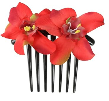 Fermagli Per Capelli Rose 2 fermagli for capelli a forma di rosa in flanella doppia for donne e ragazze, fascia for capelli a forcella, pettine a forma di fiore(Color7)